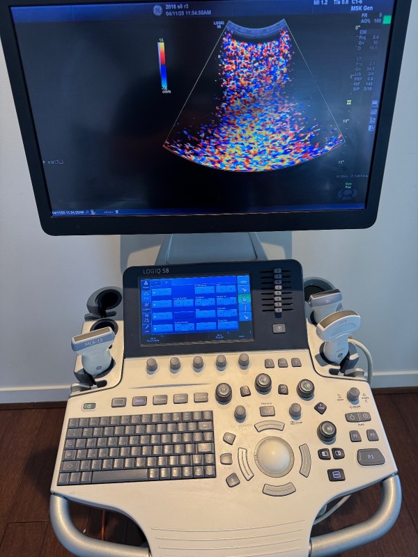 GE LOGIQ S8 R3 WIDESCREEN DIAGNOSTIC ULTRASOUND ELASTOGRAPHY C6-1/9L-D/ML6-15-D